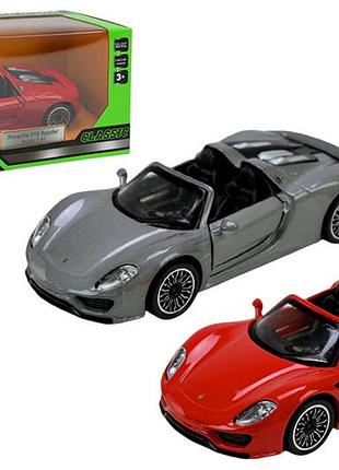 Машина металева 4348 1:41 porsche 918 spyder, відкриваються двері, в коробці 14,5x6,5x7см автопром