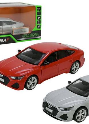 Машина металева 68476 1:35 audi rs 7 sportback, на батарейках,світло, звук, відкр. двері, коробка 18x9x8 см автопром