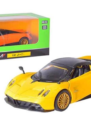 Машина металлическая "автопом"68435 1:32 pagani huayra roadster, на батарейках, свет, звук, открываю