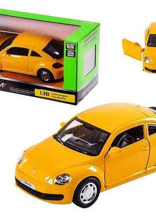 Машина металева "автопром" 4349 1:38 volkswagen the beetle, відкриваються двері, коробка 14,5*6,5
