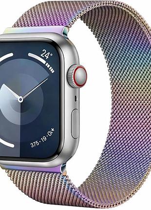 Ремешок для apple watch 42/44/45/49 мм металлическая сетка из нержавеющей стали
