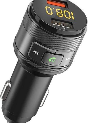 Автомобильный bluetooth fm передатчик zealife с 2 usb- портами и комплектом громкой связи
