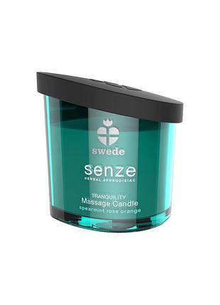 Масажна свічка - swede senze tranquility spearmint rose orange, 150 мл sexstyle