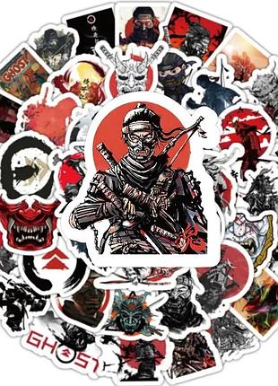 Стикеры наклейки ghost of tsushima 50 шт