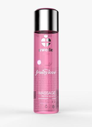 Массажное масло - swede fruity love sparkling strawberry wine, 120 мл sexstyle