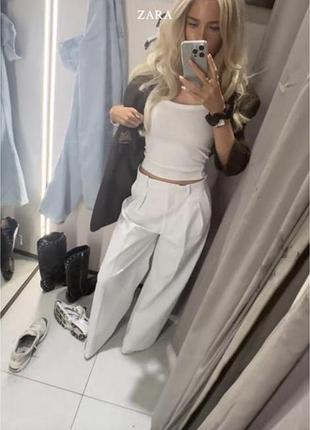 Білосніжні брюки zara