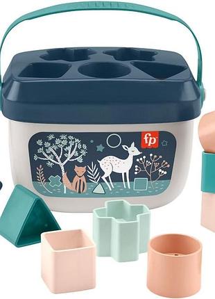 Сортер fisher-price baby's first blocks hjp20 з 10 кубиками та контейнером, від 6 місяців