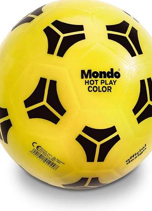 Дитячий футбольний м'яч mondo bioball hot shot 23 см, біо-пвх, жовтий
