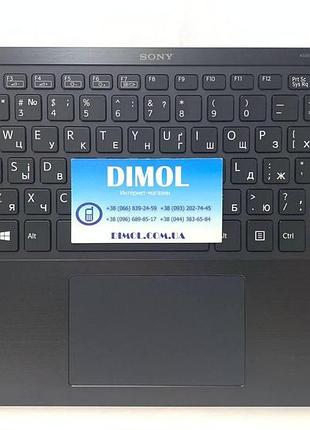 Оригінальна клавіатура для ноутбука sony vaio svf13, vaio svf14 series, black, ua, підсвічування, передня панель