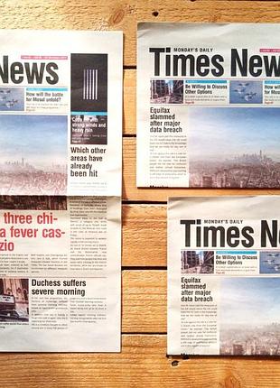 Газеты times news, реквизиты для фотографий в стиле "газеты", фоновая бумага, декор для съемки, аксессуары для фотостудии