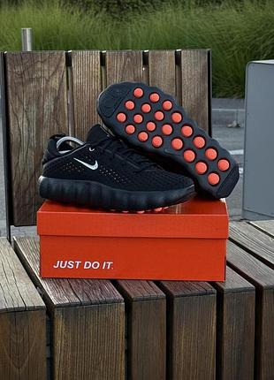 Кросівки nike mind 002 найк майнд чорні з сітки для чоловіків з ортопедичною підошвою