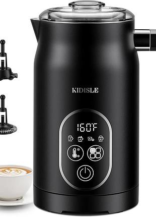 Kidisle mf0802 4-в-1 молочный пенообразователь, электрический отпариватель молока с контролем температуры, черный