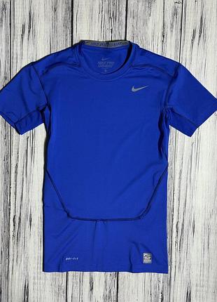 Футболка nike pro combat оригинал синяя l размер