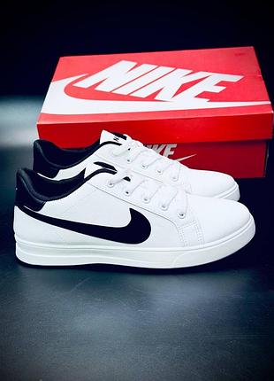 Чоловічі кеди nike білі 40-45 | стильні повсякденні кросівки | легке спортивне взуття | класичний дизайн | комфорт