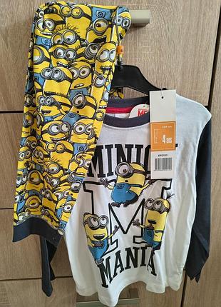 Детская пижама менионы посипаки minions disney р.104