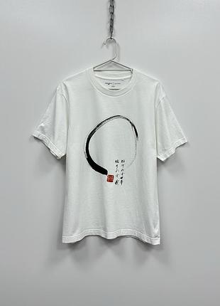 Лімітована футболка uniqlo x hakuju kuiseko peace for all printed short sleeve t-shirt white