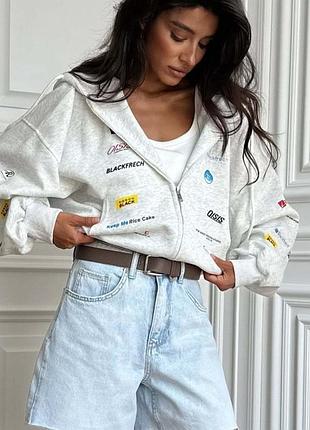 Худі oversize на блискавці