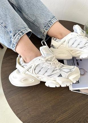 Кроссовки adidas vento xlg адидас венту икс эл джи белые бежевые массивные и удобные