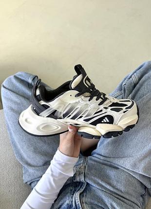 Массивные кроссовки adidas vento адидас венту для женщин темно-синие бежевые комфортные