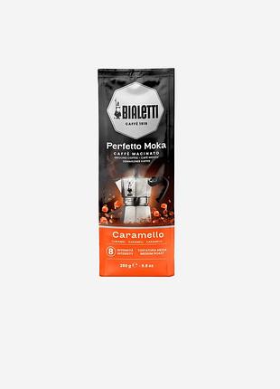 Кофе молотый bialetti perfetto moka caramello, 250 г, для гейзерной кофеварки