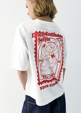 Б ар нова футболка pull&bear disnay donald duck