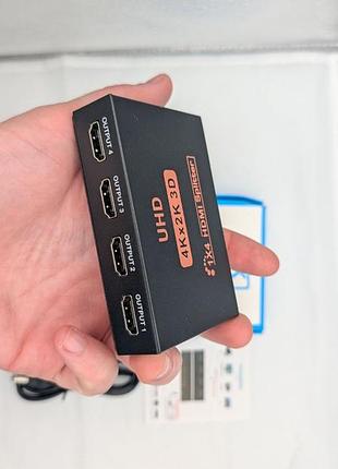 Активный hdmi разветвитель u&amp;p splitter 1 to 4 black