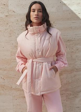Розовый женский жилет l-xl