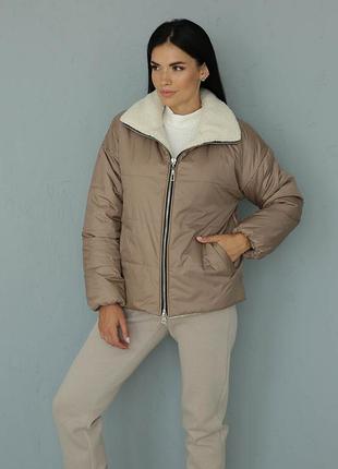 Бежева куртка єврозима xxl-3xl