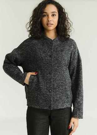 Бомбер черный xxl-3xl