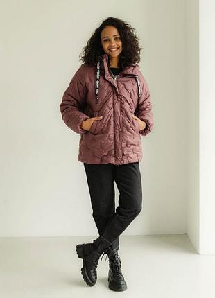 Коричнева демісезонна куртка l-xl