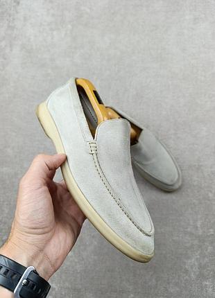 Замшевые мокасины лоферы loro piana summer walk