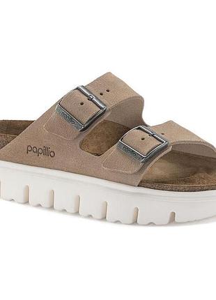 Замшеві ортопедичні сланці шльопанці birkenstock arizona papillio