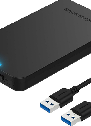 Зовнішній корпус sabrent для жорсткого диска 2,5 дюйма sata - usb 3.0 без інструментів [оптимізований для ssd, підтримка uasp sata iii] чорний (ec-uas