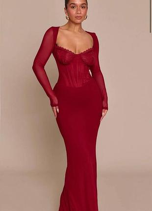 Распродажа платье prettylittlething полупрозрачная сетка с кружевом