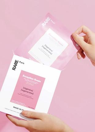 Відновлююча маска для обличчя з церамідами, омега та rare paris exception rosée regenerating face mask 3 6