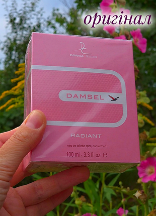 Dorall collection damsel radiant 100 мл оригінал туалетна вода жіночі ніжні квіткові фруктові солодкі парфуми стійкі шлейфові духи подарунок в слюді