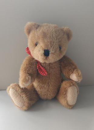 Orient express collection venice simplon brown teddy bear plush, вінтаж ведмедик з густим хутром, шарнірний, лапки рухливі