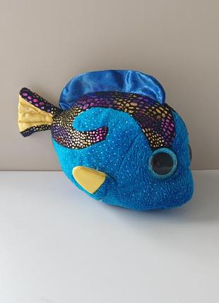 Детская мягконабивная игрушка tty beanie boos голубая рыбка aqua 15 см