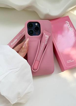Чехол rhode ribbon з блеском для губ на iphone 11