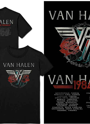 Оригінальна двостороння футболка van halen 1984 tour.