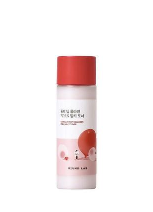 Молочковий тонер round lab camellia deep collagen pdrn milky toner, 150 мл