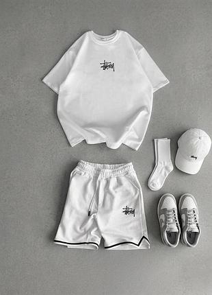 Комплект футболка + шорти stussy чоловічі
