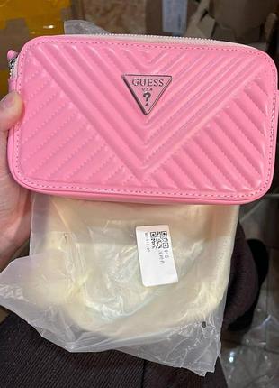 Женская сумка guess 915 кросс-боди светло розовая
