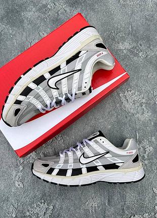 Стильные кроссовки nike p-6000 white/black