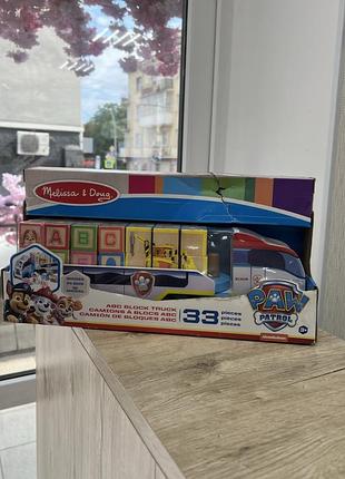Дерев’яний навчальний набір melissa & doug paw patrol wooden abc block