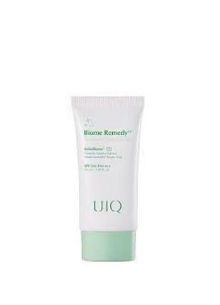 Сонцезахисний крем з зеленим тоном uiq biome remedy™ tone-up sun cream green, 50 мл