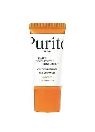 Сонцезахисний крем з керамідами - purito seoul daily soft touch sunscreen spf 50+, 15 мл