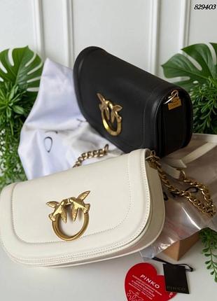 Жіноча сумка pinko чорна, айворі