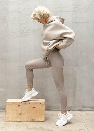 Лосіни рубчик l-xl. бежевий