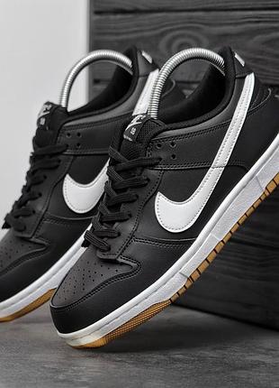 Кроссовки nike dunk low black and white